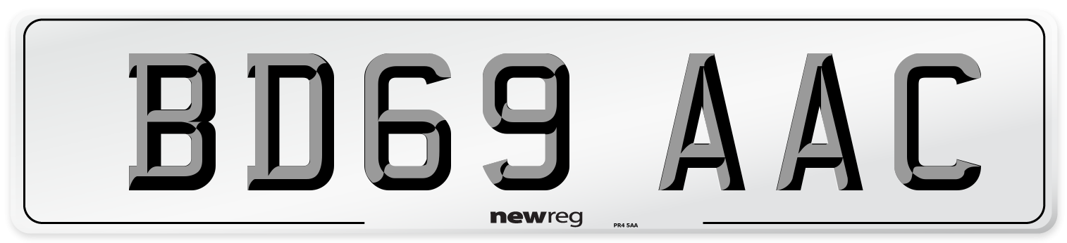 BD69 AAC Number Plate from New Reg